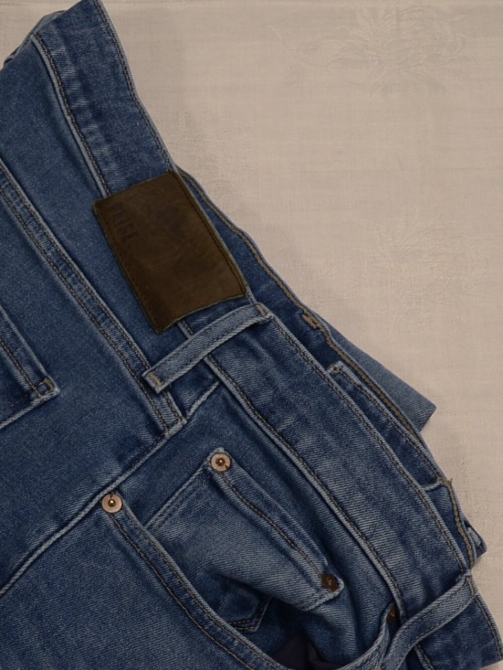 PAIGE Men's Slim Straight Denim Jeans in Medium Blue